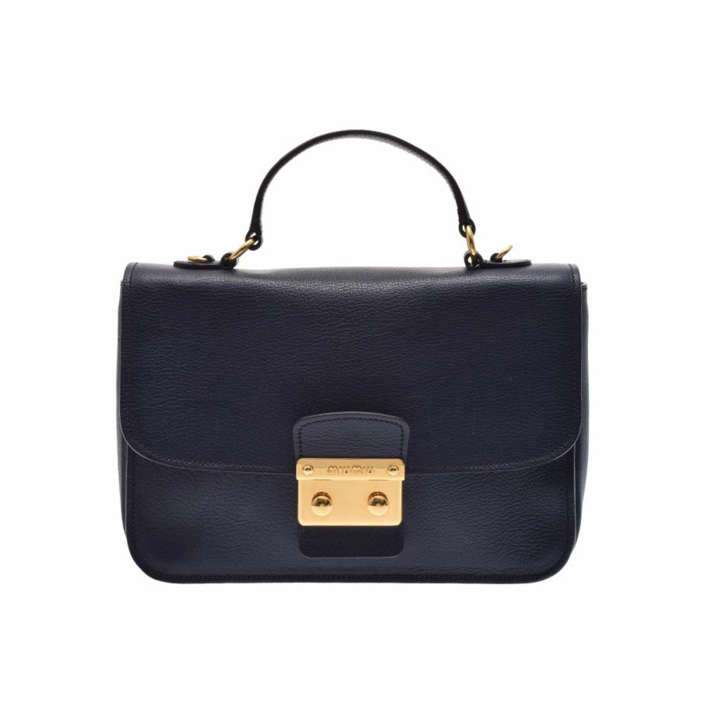 Miu MIu handbag Madras Goatskin Lambskin blue strap